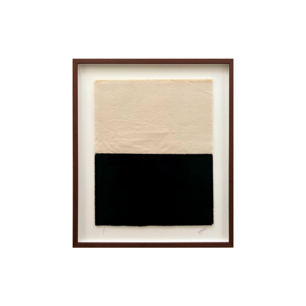 This artwork by British artist Henry Woolway, titled Always Yours, Forever More, reflects his exploration of texture, layering, and paint effects. Woolway's work often conveys a sense of calmness and process, and this piece invites the viewer into a contemplative experience through its abstract forms and gentle colour palette.
