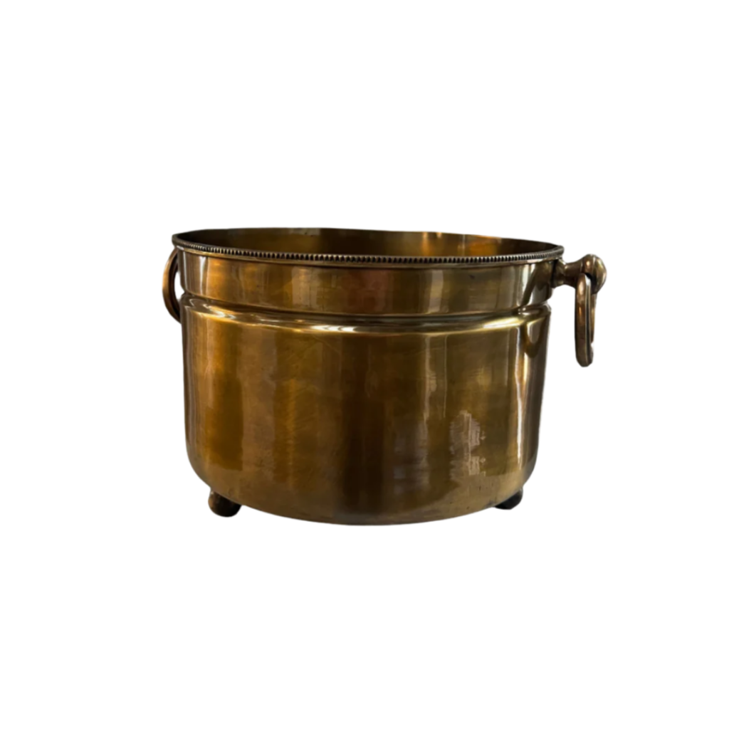 Knox Brass Bucket by Kate Nixon, featuring a polished brass finish with subtle hand-applied electroplated detailing, designed to elevate your entertaining experience with its sculptural form and timeless elegance.